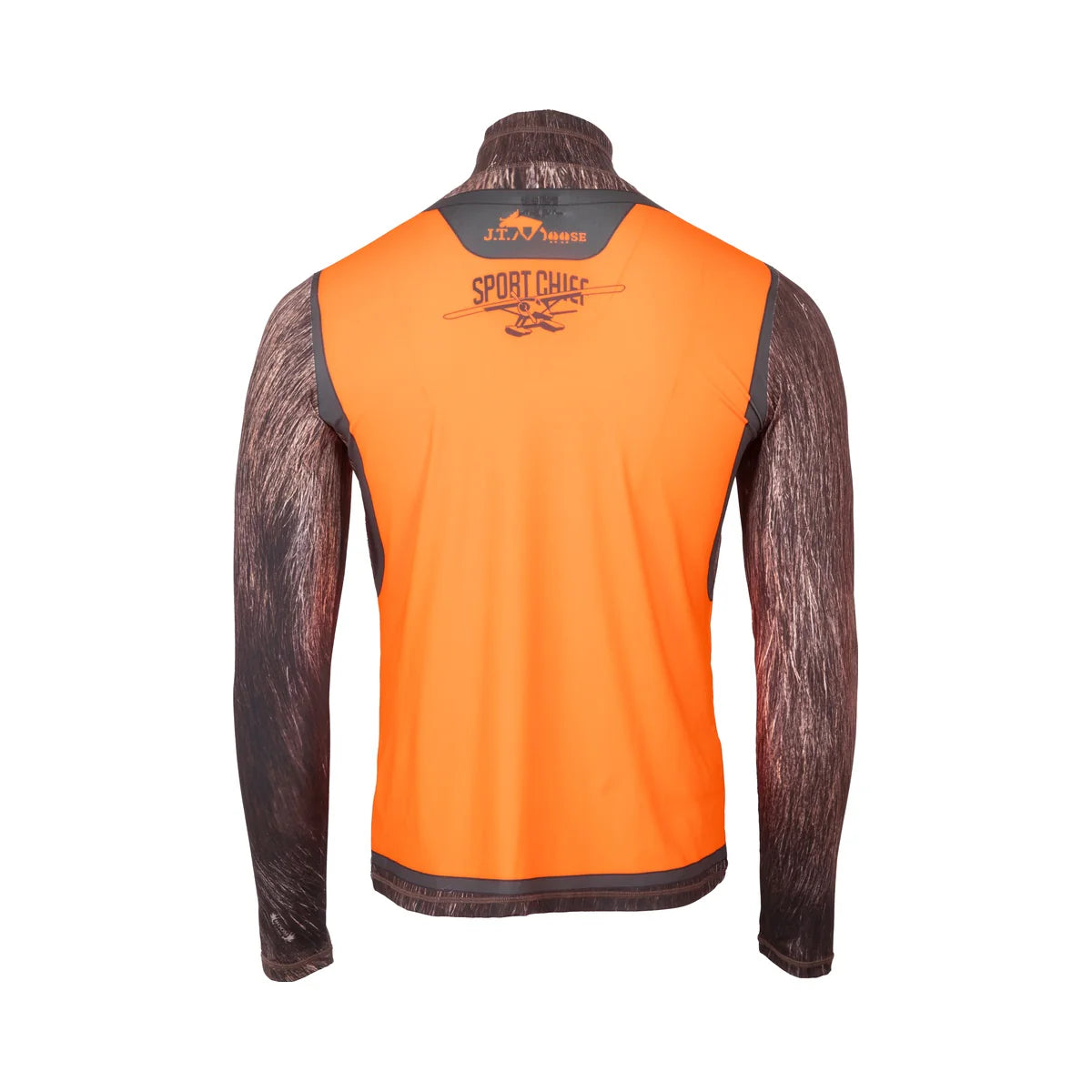SPORTCHIEF THE BEAST HUNT HALF-ZIP JERSEY JT MOOSE CAMO ORANGE