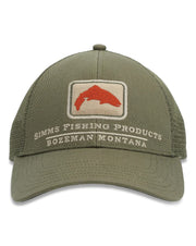 SIMMS CASQUETTE TROUT ICON TRUCKER, RIFFLE GREEN image 0