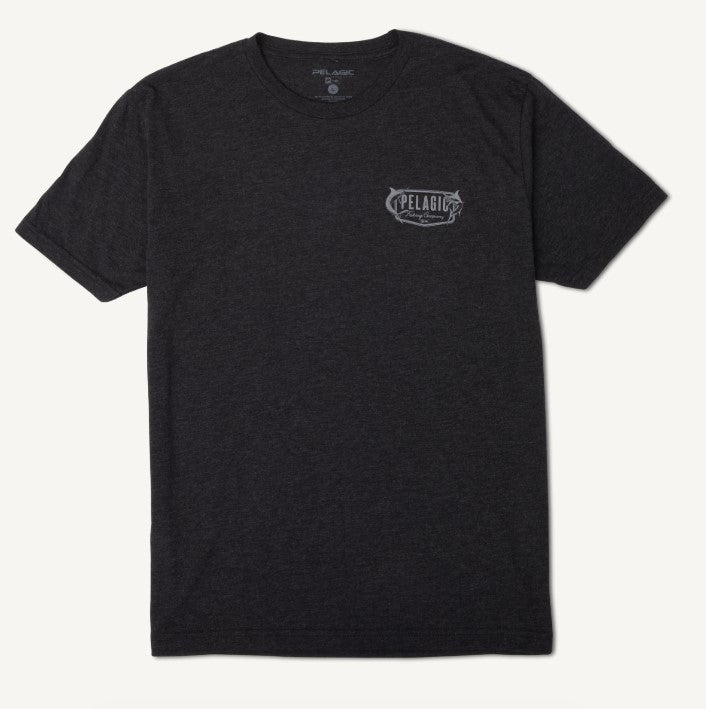 PELAGIC T-SHIRT PREMIUM TRI BLEND TWIN BEAKS, VINTAGE BLACK image 0