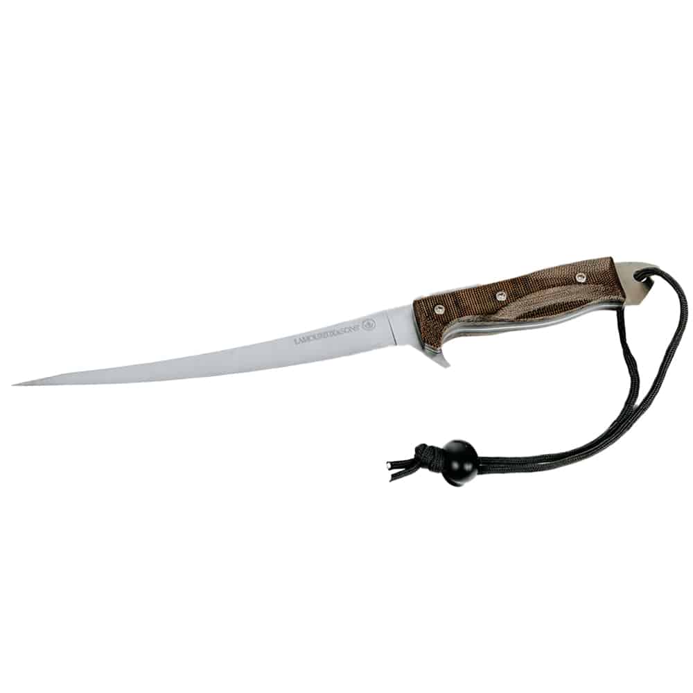 LAMOUREUX AND SONS COUTEAU DE PÊCHE À FILET BONAVENTURE PRO GUIDE MICARTA OLIVE image 2