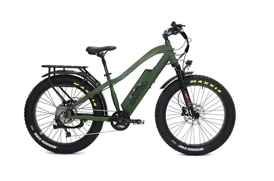BAKCOU EBIKE FLATLANDER 750w REAR HUB 25Ah, MATTE ARMY GREEN image 3