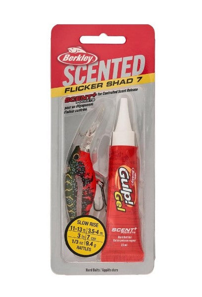 BERKLEY SCENTED FLICKER SHAD 7CM - RED TIGER image