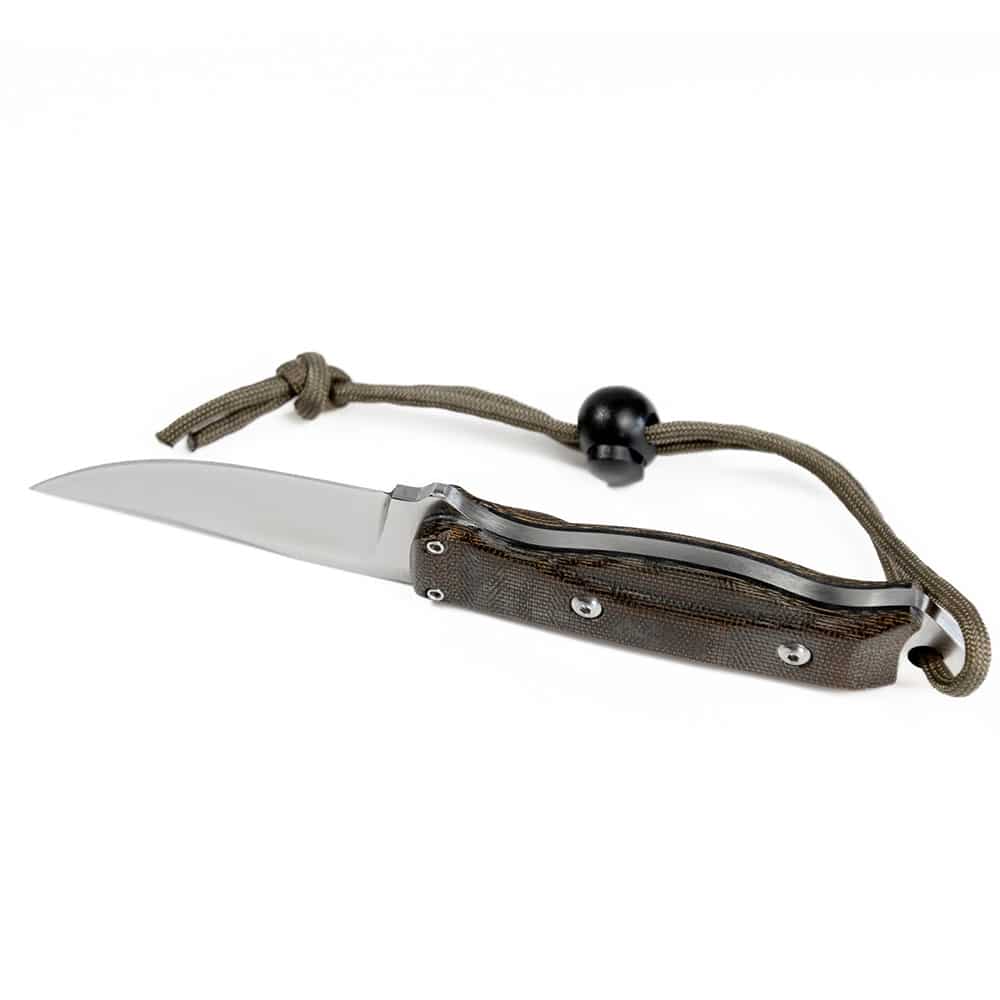 LAMOUREUX AND SONS COUTEAU DE CHASSE ABITIBI PRO GUIDE MICARTA OLIVE image 1