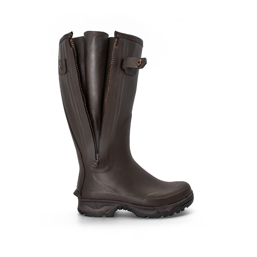 ROUCHETTE BOTTE EN CAOUTCHOUC AVEC ZIP VENEUR NEO MARRON image 1