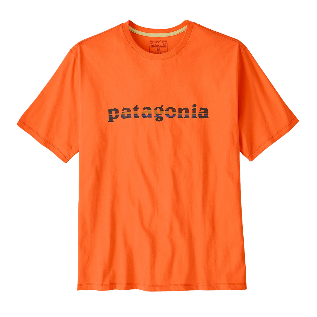 PATAGONIA T-SHIRT '73 TEXT LOGO ORGANIC, ORANGE PEEL image 0