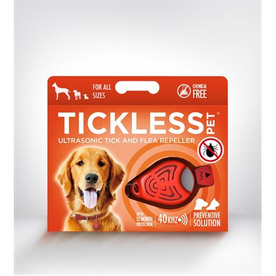 APPAREIL ULTRASON REPOUSSE LES TIQUES ET LES PUCES ORANGE POUR ANIMAUX DE TICKLESS image 0