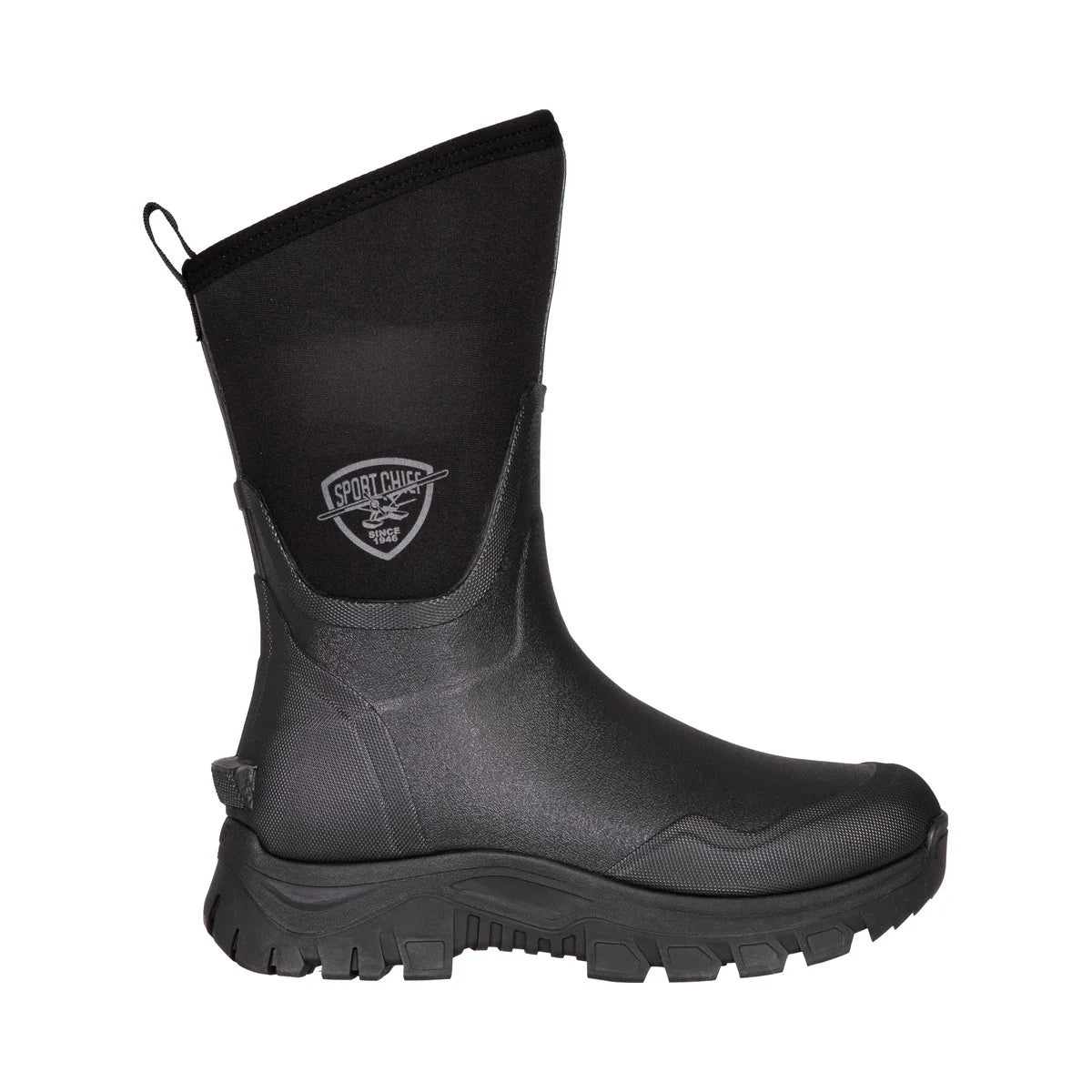 SPORTCHIEF BOTTE DE CHASSE MID INTERCEPTOR CAOUTCHOUC NOIR image 0