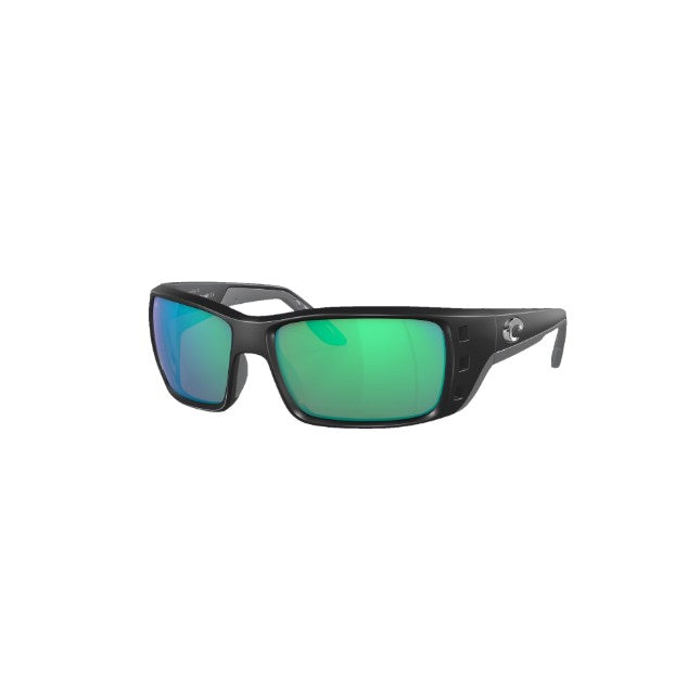 COSTA LUNETTE DE SOLEIL AVEC VERRE POLARISÉ 580 - PERMIT - BLACK MATTE, GREEN MIRROR image