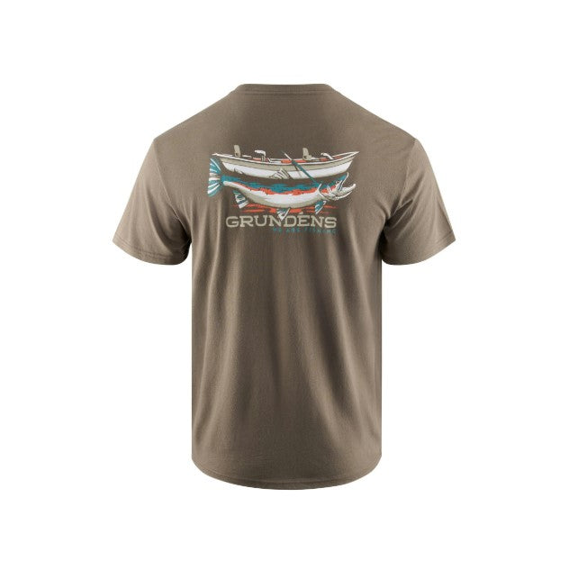 GRUNDENS T-SHIRT DRIFT BOAT SS - OTTER image 1