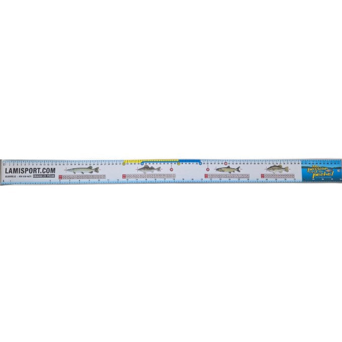 L'AMI SPORT RÈGLE DE MESURE EN ALUMINIUM AVEC MOTIF DE POISSON DE "LAMISPORT.COM" image 0