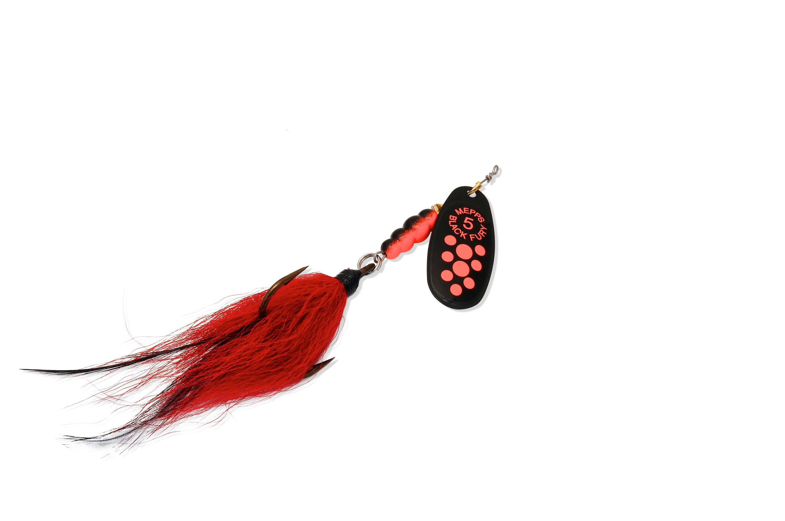 MEPPS BLACK FURY MUSKY KILLER - 3/4 OZ - FLUO RED/RED TAIL image