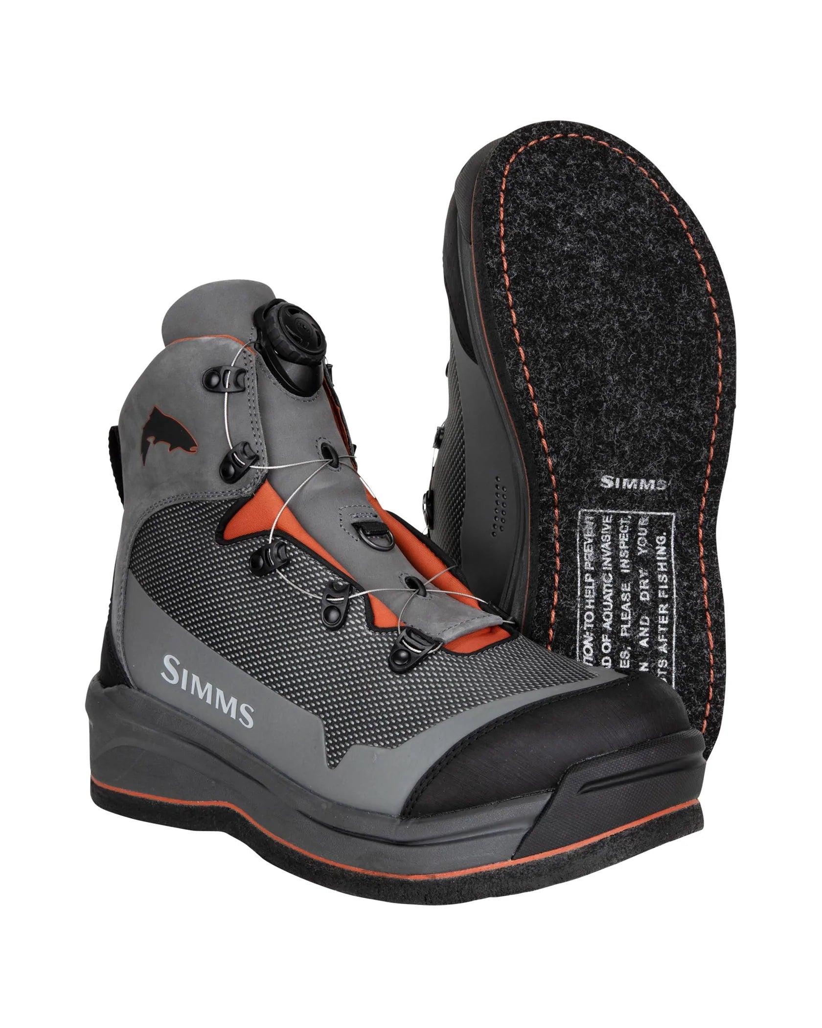 SIMMS BOTTE DE PÊCHE GUIDE BOA EN FEUTRE, SLATE image 0