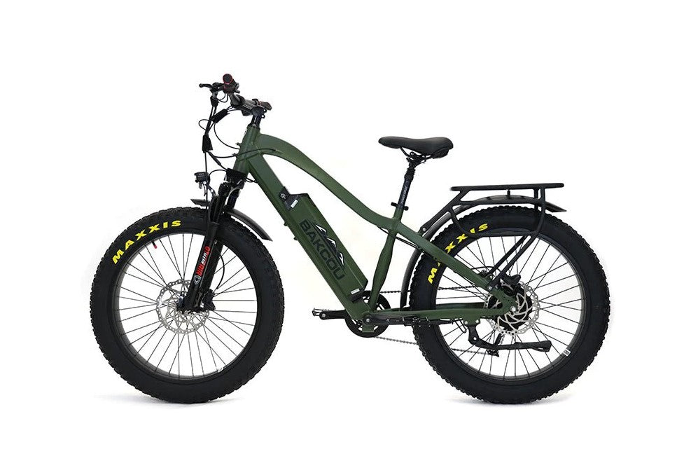 BAKCOU EBIKE FLATLANDER 750w REAR HUB 25Ah, MATTE ARMY GREEN image 0