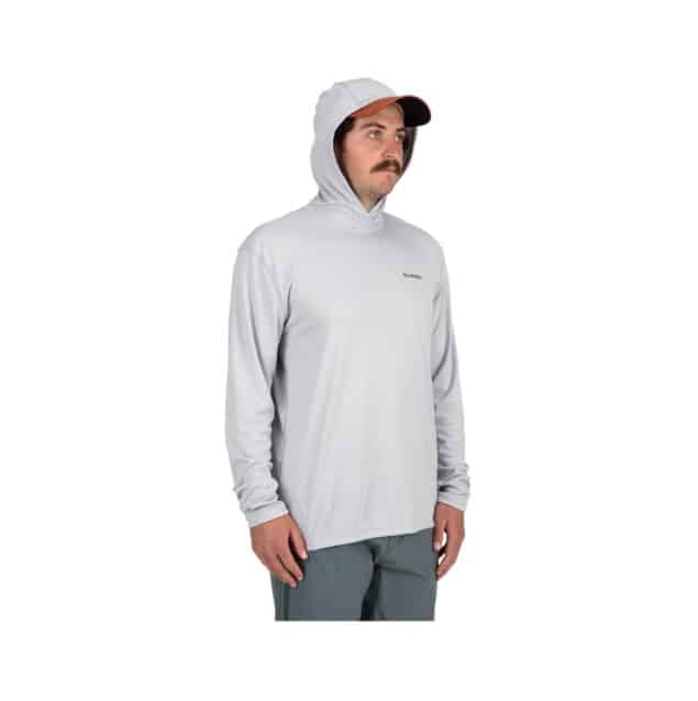 SIMMS CHANDAIL À CAPUCHON TECH ARTIST SERIES - TROUT LOGO FLAME / STERLING image 1