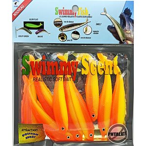 LEURRE SOUPLE RÉALISTE SWIMMY FISH 4.25'' DE TARGET BAITS - ORANGE FIRETIGER image