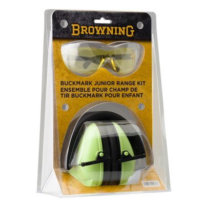 BROWNING PROTECTEUR AUDITIF ET LUNETTE JUNIOR RANGE KIT VERT image 0