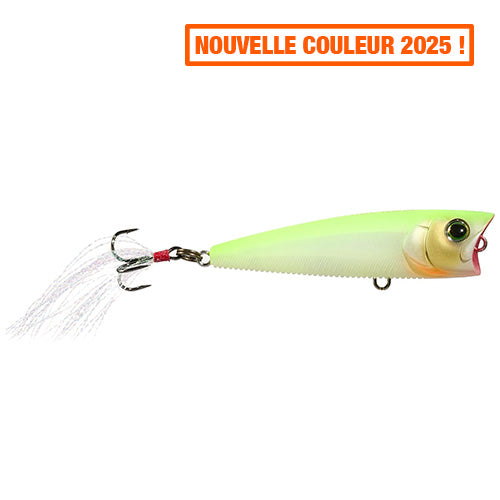 YO-ZURI 3DB POPPER 3'' - MATTE GHOST PEARL CHART BACK image
