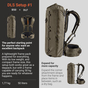 VORN SAC À DOS DLS B50 AVEC CADRE DLF image 0