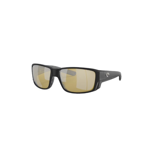 COSTA LUNETTE DE SOLEIL AVEC VERRE POLARISÉE 580 - TUNA ALLEY PRO - MATTE BLACK, SUNRISE SILVER MIRROR image