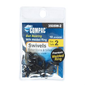 COMPAC ÉMERILLON NOIR À BILLES SOUDÉS AVEC AGRAFFE image 1