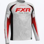 FXR CHANDAIL MANCHE LONGUE TOURNAMENT AIR UPF GRIS ROUGE image 0