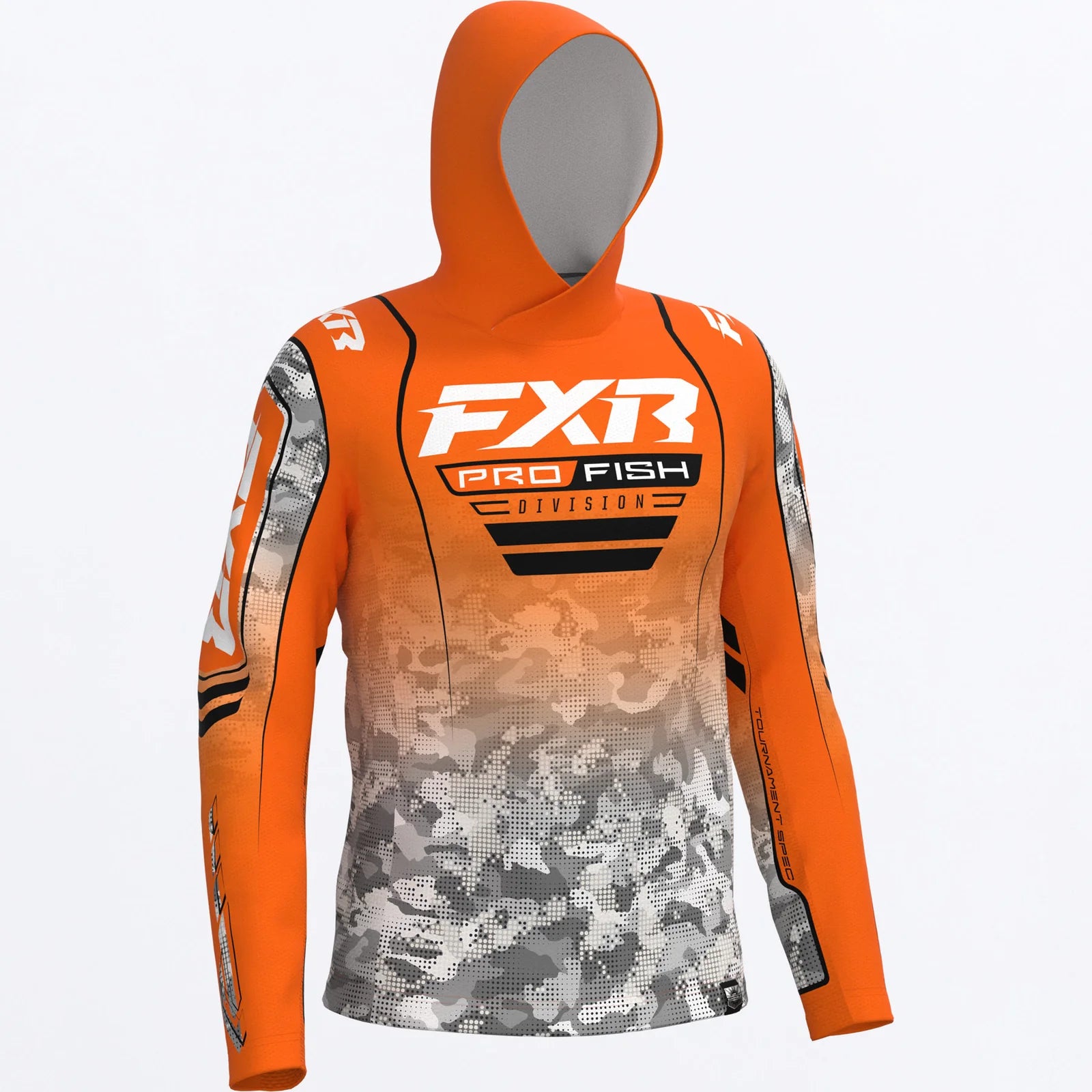 FXR CHANDAIL CAPUCHON TOURNAMENT AIR UPF ORANGE BLANC DRIFT image 0