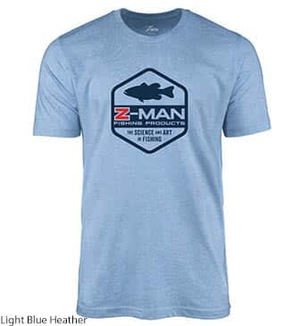 Z-MAN BASS LOGO TEEZ LIGHT BLUE HEATHER image 0