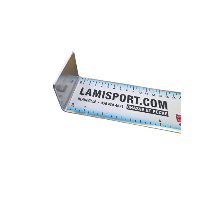L'AMI SPORT RÈGLE DE MESURE EN ALUMINIUM AVEC MOTIF DE POISSON DE "LAMISPORT.COM" image 1