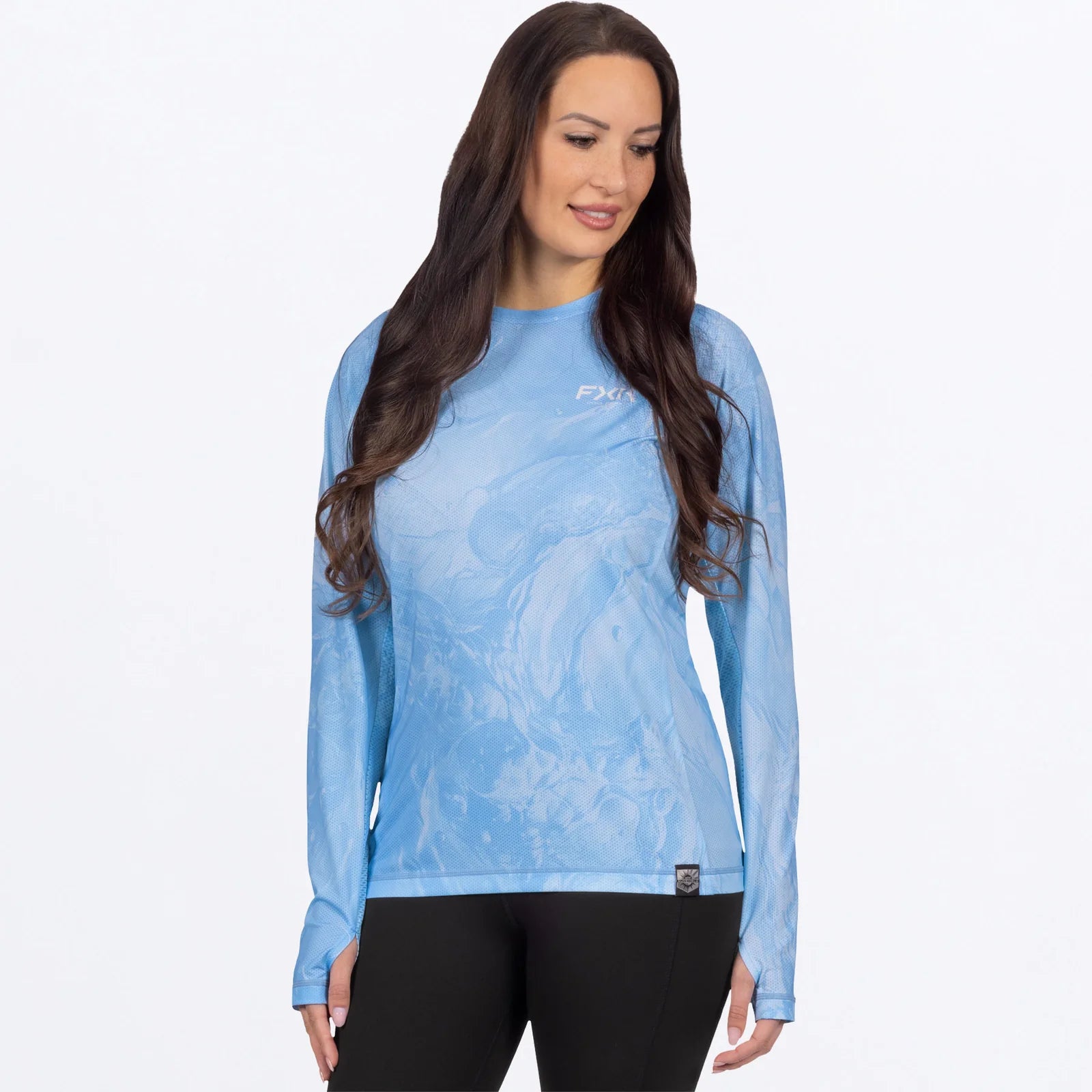 FXR FEMME CHANDAIL À MANCHE LONGUE DERBY UNDERTOW AIR UPF BLEU MAUI image 0