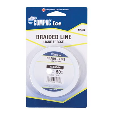 LIGNE TRESSÉ POUR PÊCHE SUR GLACE 20 LB DE COMPAC image 0