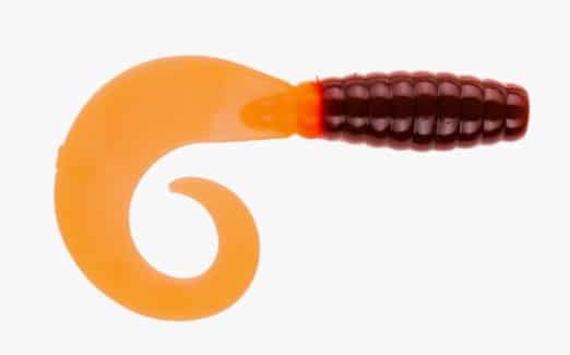 SET THE HOOK GRUB À QUEUE SIMPLE 3'' - BROWN/ORANGE TAIL image