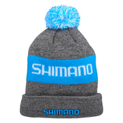 SHIMANO TUQUE À POMPON BLEU ET GRIS image 0