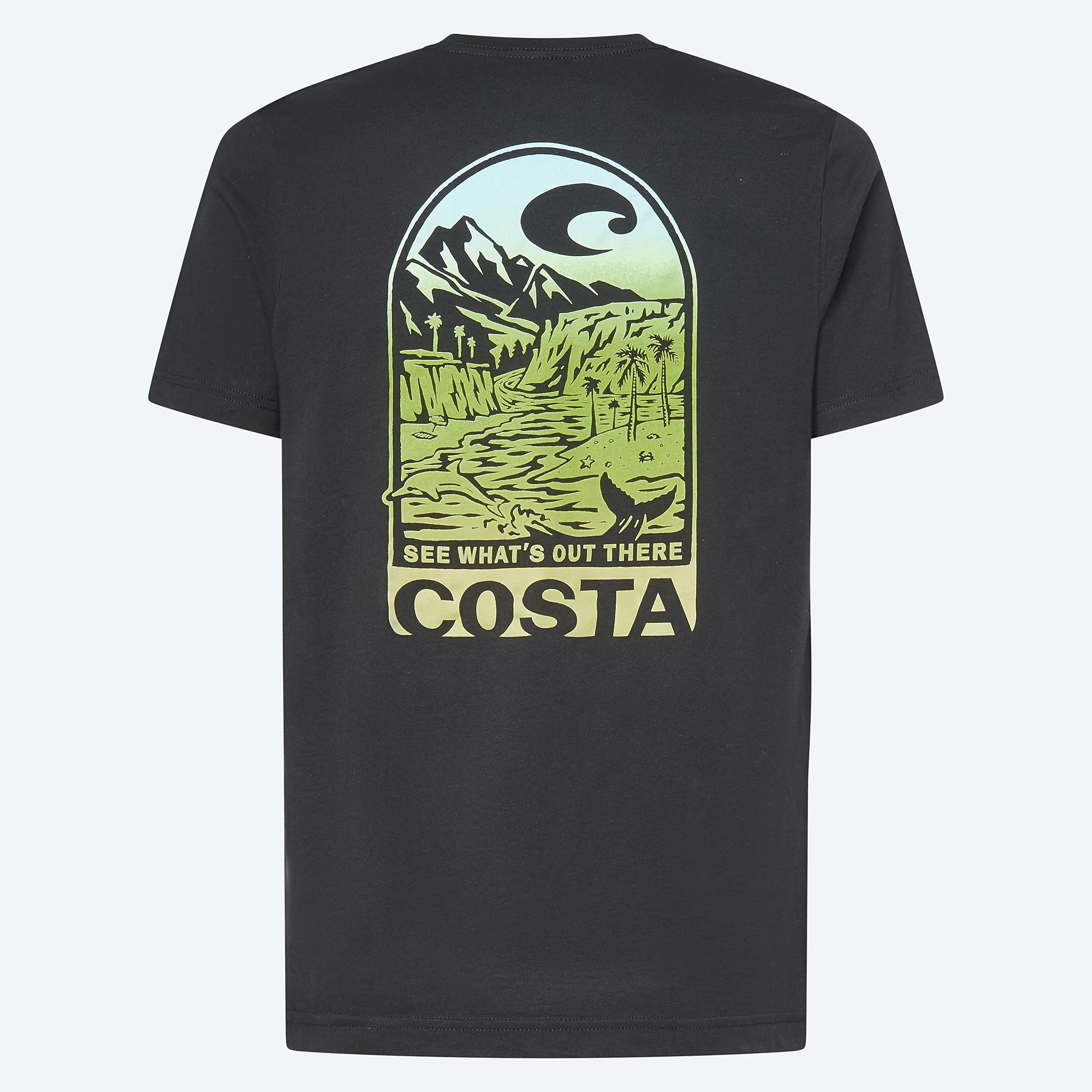 COSTA STREAM TO SEA WEST T-SHIRT - WASHED BLACK