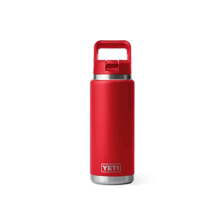 YETI RAMBLER BOUTEILLE D'EAU ISOTHERME AVEC PAILLE DE 769 ML - 26 OZ - RESCUE RED image
