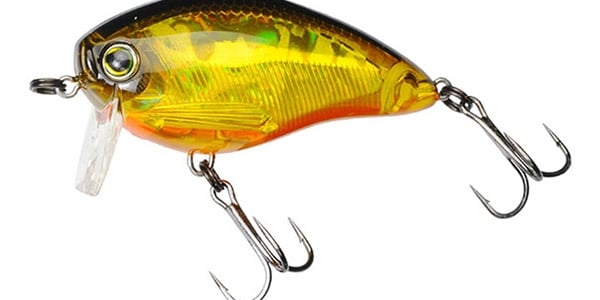 YO-ZURI POISSON NAGEUR 3DS CRANKBAIT SSR 2" - HOLOGRAPHIC GOLD BLACK BACK image