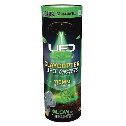 CALDWELL CLAYCOPTER UFO™ 110MM GLOW-IN-THE-DARK TARGETS 50-PACK