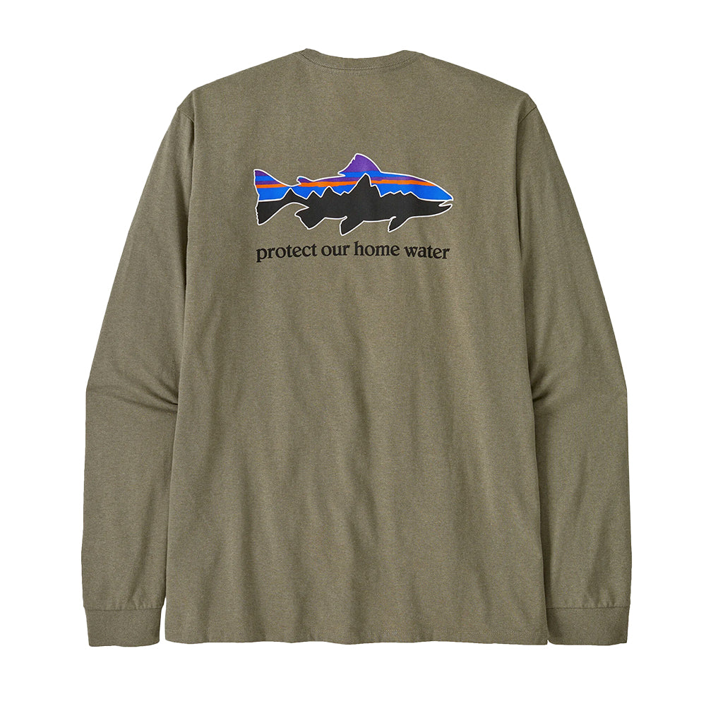 PATAGONIA CHANDAIL HOME WATER TROUT RESPONSIBILI-TEE, RVGN image 0