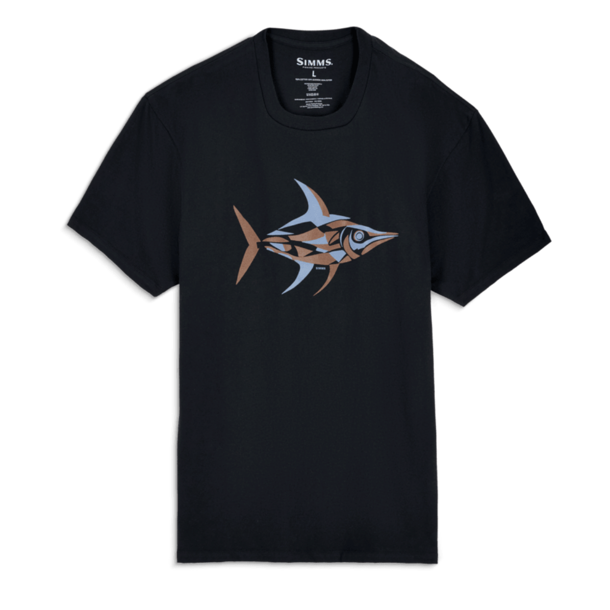 SIMMS T-SHIRT ABSTRACT SALT NOIR image 0