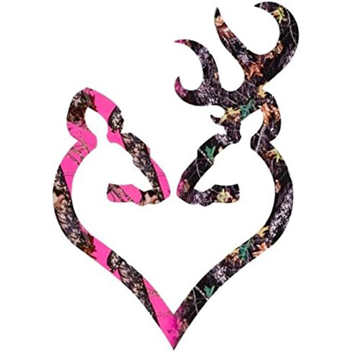 BROWNING AUTOCOLLANT BUCK HEART 6" CAMO image 0