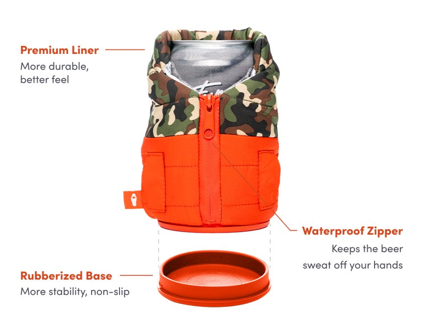 PUFFIN DRINKWEAR COUVRE BOISSON THE PUFFY VEST, PUFFIN RED/CAMO image 4