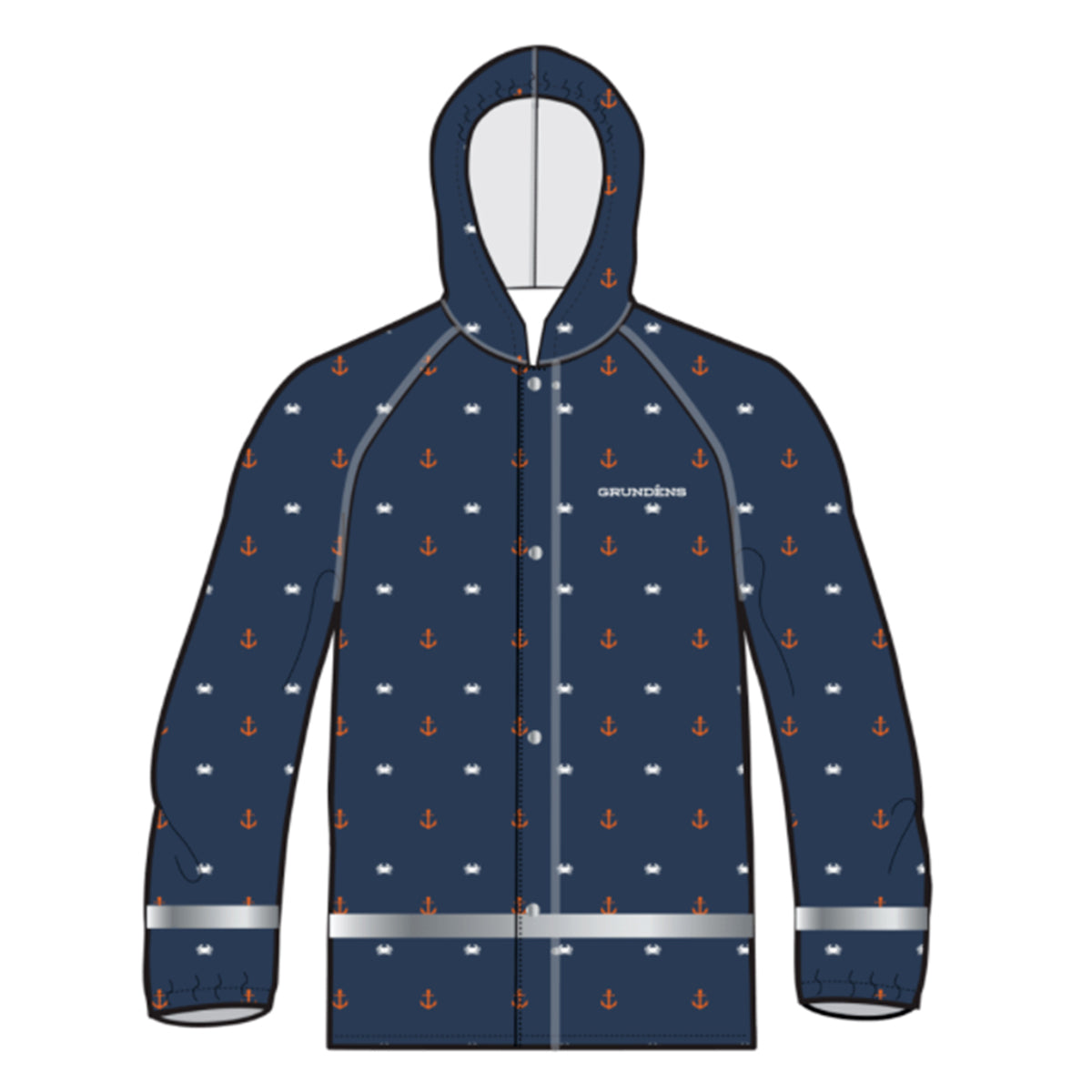 GRUNDÉNS MANTEAU IMPERMÉABLE ZENITH POUR ENFANT 293 IMPRIMÉ CRABE ANCRE image 0