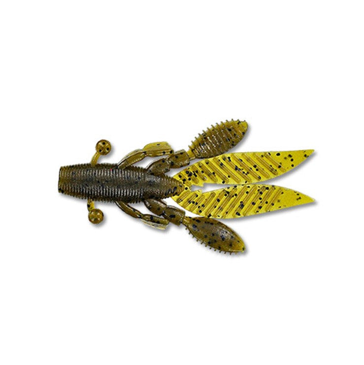 YAMAMOTO FLAPPIN' HOG 3.75" - 7/PAQUET - GREEN PUMPKIN/BLACK FLAKE image