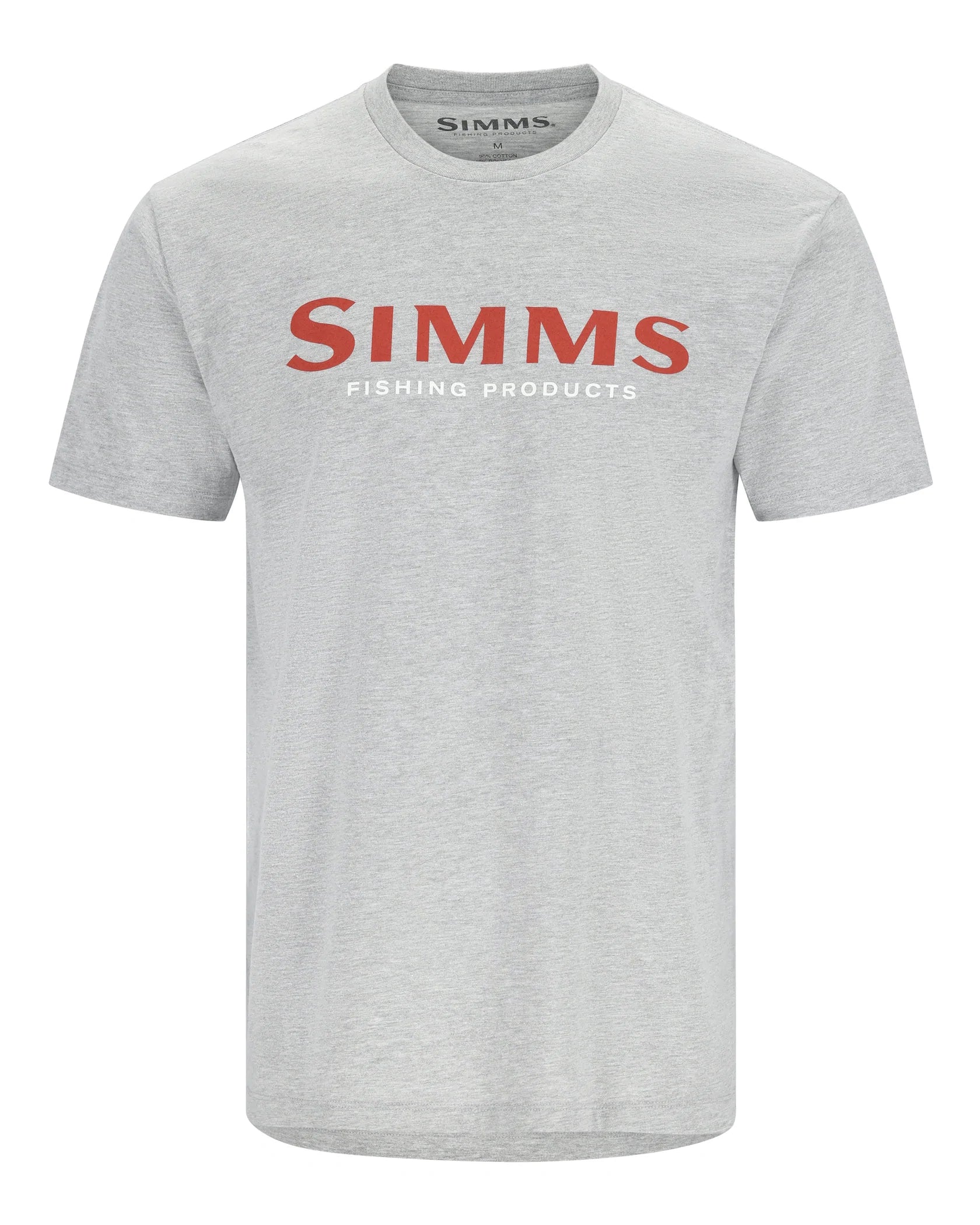 SIMMS T-SHIRT AVEC LOGO, GREY HEATHER-CRIMSON image 0