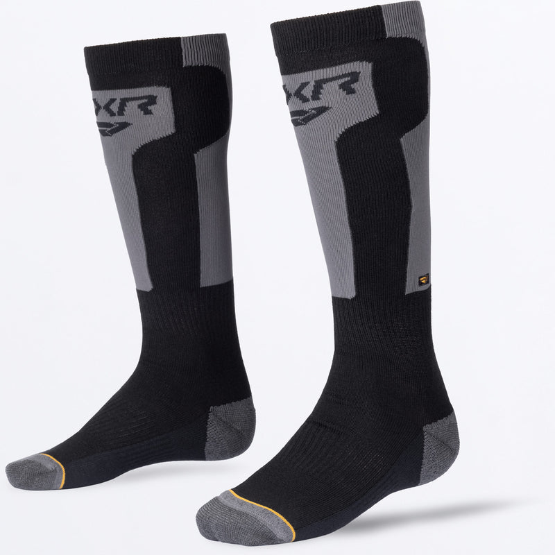 FXR VAPOR MERINO SOCK ASPHALT BLACK