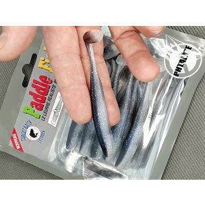 LEURRE SOUPLE PADDLE FISH 3.5'' AVEC ODEUR ET SEL INJECTÉ DE TARGET BAIT - NEW BLACK image