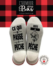 BAS DE LAINE ''CE QUI SE PASSE À LA PECHE RESTE À LA PECHE'' image 0
