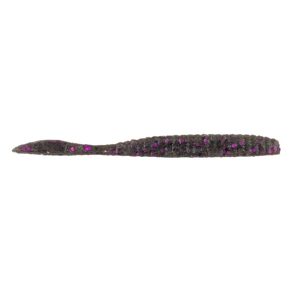 BERKLEY POWERBAIT MAXSCENT FLAT WORM 3.6" - SMOKE BLACK PURPLE image