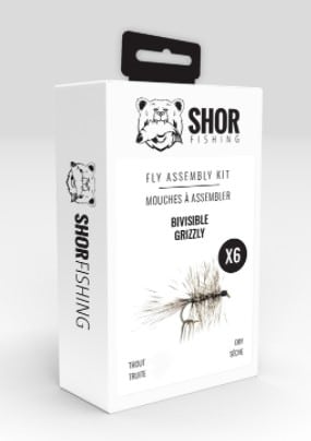 SHORE FISHING BOITE D'ASSEMBLAGE DE MOUCHE, BIVISIBLE GRIZZLY image 0