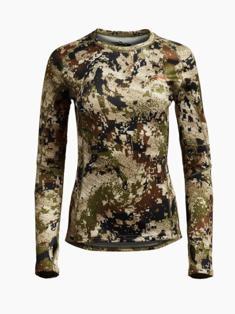 SITKA CORE MID WEIGHT CREW LS POUR FEMME, OPTIFADE SUBALPINE image 0