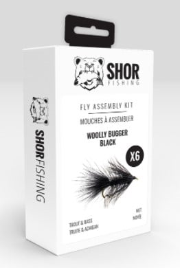 SHORE FISHING BOITE D'ASSEMBLAGE DE MOUCHE, WOOLLY BUGGER BLACK image 0